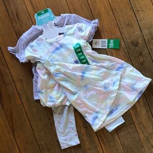 $5 SALE! NWT Pekko Rainbow 4 piece — Dress Bloomers T Shirt and Stretch Pants